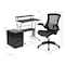 Flash Furniture Black Desk, Chair, Cabinet Set BLN-CLIFAPX5L-BK-GG - alternate 2